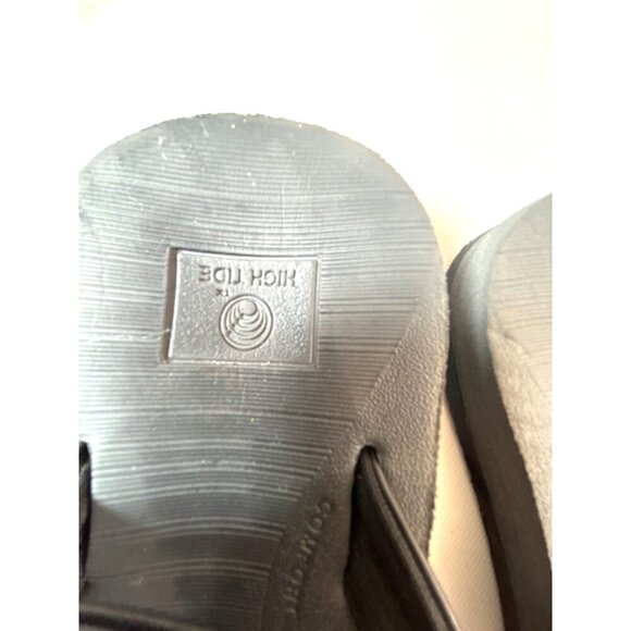 High Tide Girls Flip Flops Black Size 2 - Picture 2 of 7